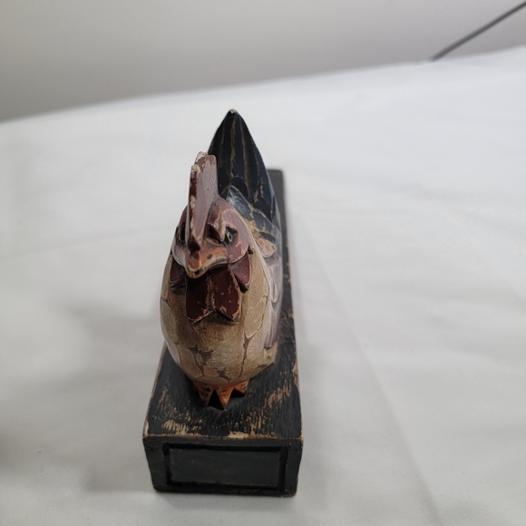 Vintage Rooster Wooden Door Stopper. - Picture 4 of 7